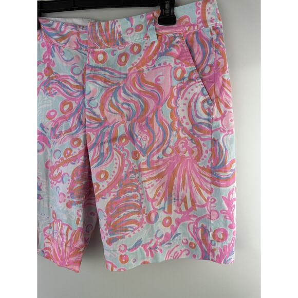 Lilly Pulitzer The Chipper Short Pink Pout Too Much Bubbly Womens Shorts Size 14 - Picture 8 of 10